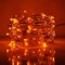 33 Ft 100 LED Orange Fairy String Lights – Dimmable Copper Wire with Remote, Plug-in, Flexible & Waterproof (Orange)